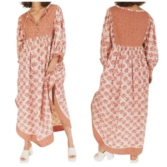 knee length dresses for ladies Hazy Maisy Maxi Dress- Earth ~ Free People – Arizonia Rose main image 1